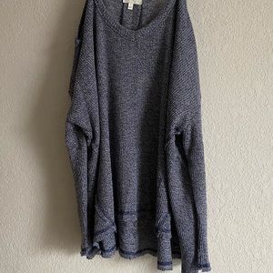 Cold shoulder light sweater